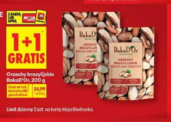 Orzechy brazylijskie Baka D'Or promocja w Biedronka