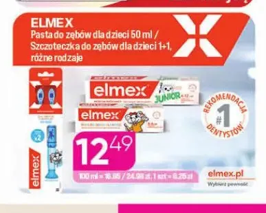 Pasta do zębów dla dzieci Elmex promocja w Drogerie Koliber
