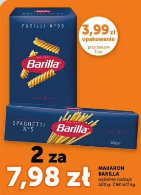 Makaron Fusilli N°98 Barilla Classic promocja w ABC