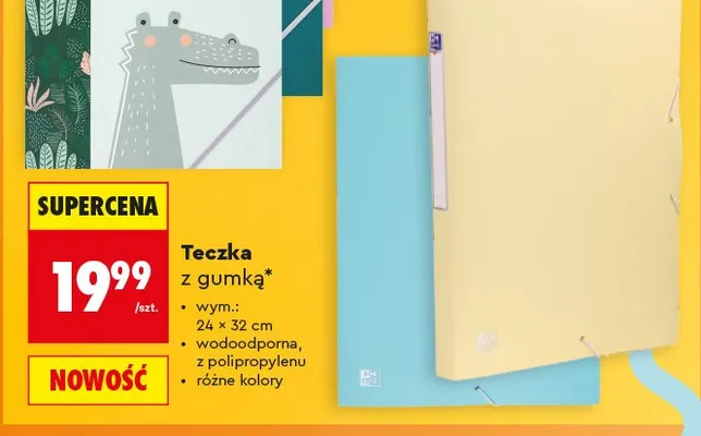 Teczka z gumką Oxford polipropylenowa promocja w Biedronka
