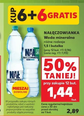 Woda mineralna Nałęczowianka promocja w Kaufland