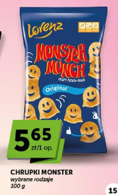 Chrupki Monster Munch Lorenz promocja w Groszek