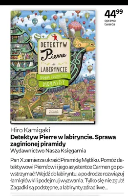 Książka Detektyw Pierre w labiryncie. Sprawa zaginionej piramidy promocja w Empik