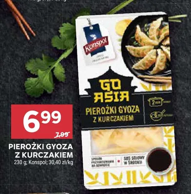 Pierożki gyoza z kurczakiem Konspol promocja w Stokrotka