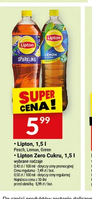 Herbata mrożona Lipton Peach promocja w Twój Market