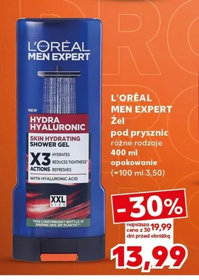 Żel pod prysznic L'Oréal Men Expert Hydra Hyaluronic promocja w Kaufland