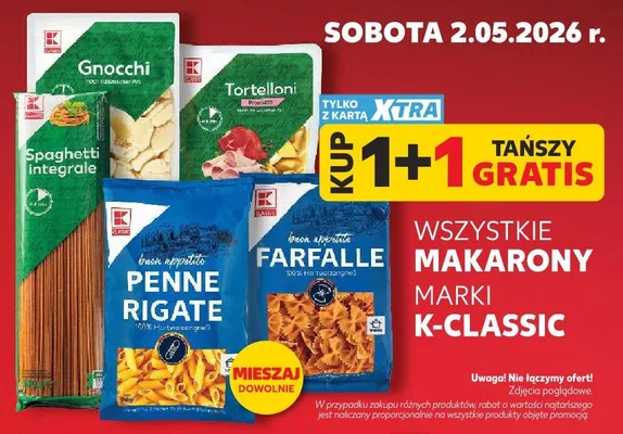 Makaron Penne Rigate K-Classic promocja w Kaufland