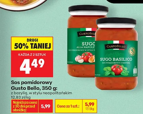 Sos pomidorowy z bazylią, w stylu neapolitańskim promocja w Biedronka