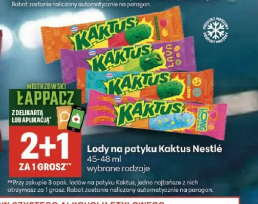 Lody na patyku Kaktus Nestlé Classic promocja w Delikatesy Centrum