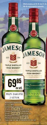 Whiskey Jameson promocja w Dino