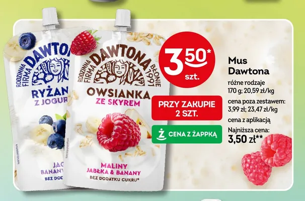 Mus Dawtona Ryżanka z jogurtem promocja w Żabka