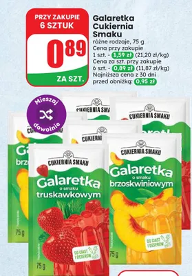 Galaretka o smaku brzoskwiniowym Cukiernia promocja w Dino