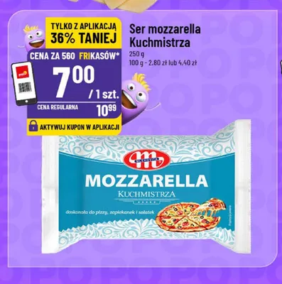 Ser mozzarella Kuchmistrz Mlekpol promocja w POLOmarket