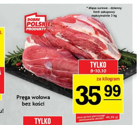 Pręga wołowa bez kości promocja w Gram Market