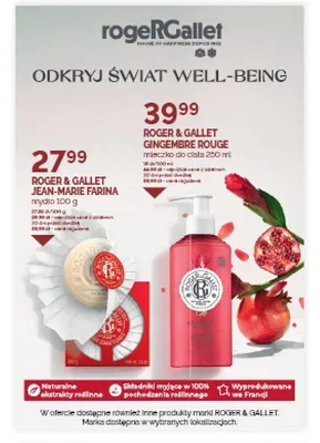 Mleczko do ciała Roger & Gallet Gingembre Rouge promocja w Ziko Dermo