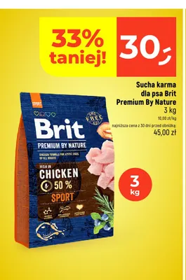Sucha karma dla psa Brit Premium By Nature Sport promocja w Dealz