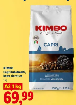 Kawa ziarnista Capri lub Amalfi promocja w Lidl