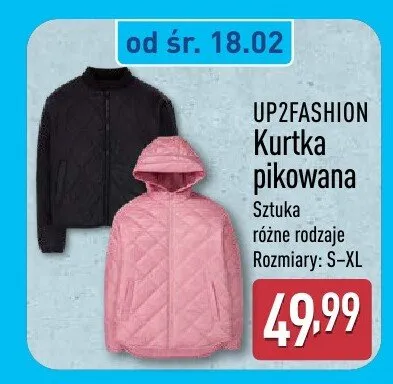 Kurtka pikowana Sztuka promocja w Aldi
