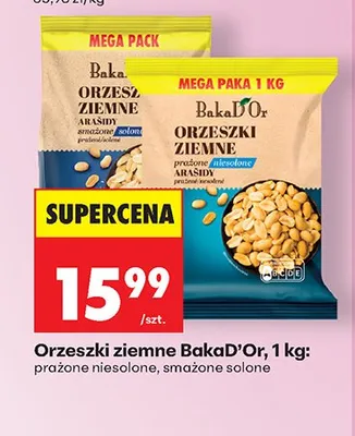 Orzeszki ziemne BakaD'Or smażone solone promocja w Biedronka