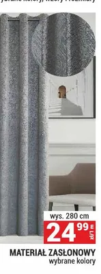 Materiał zasłonowy wys. 280 cm promocja w Merkury Market