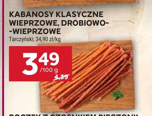 Kabanosy klasyczne drobiowo-wieprzowe Tarczyński promocja w Stokrotka