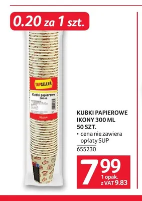 Kubki papierowe Ikony 300 ml Topseller promocja w Selgros