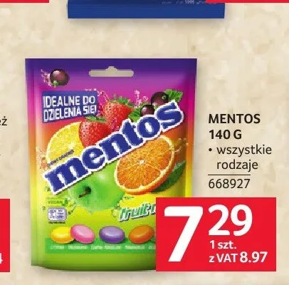 Drażetki Mentos promocja w Selgros