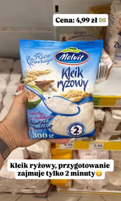 Kleik ryżowy Melvit promocja w Dino