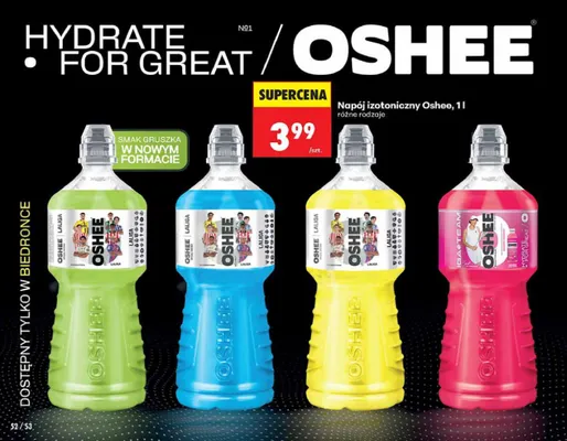 Napój izotoniczny Oshee cytrynowy promocja w Biedronka