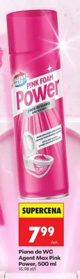 Piana do WC Agent Max Pink Power promocja w Biedronka