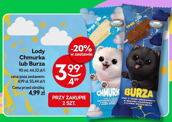 Lody Chmurka promocja w Żabka