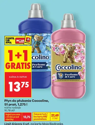 Płyn do płukania Coccolino Perfume & Care Flower & Bergamot promocja w Biedronka