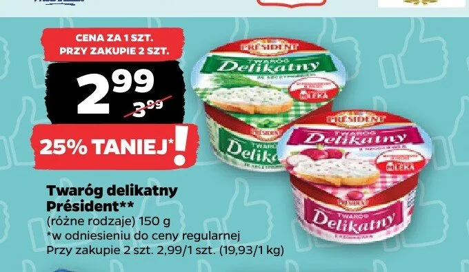 Twaróg delikatny Président promocja w Netto