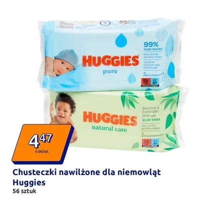 Chusteczki nawilżone dla niemowląt Natural Care promocja w Action