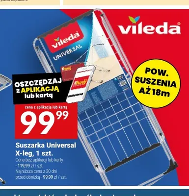 Suszarka na pranie Vileda Universal X-leg promocja w Twój Market
