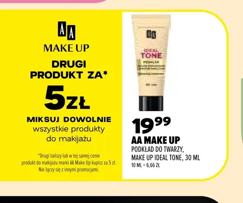 Podkład do twarzy Make Up Ideal Tone AA Make promocja w Drogerie Natura