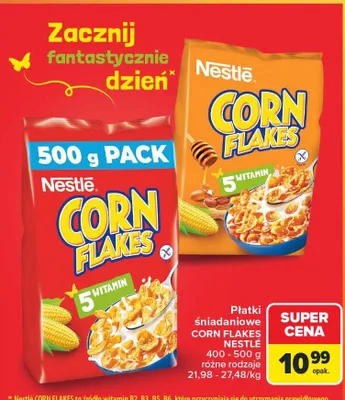 Płatki śniadaniowe Corn Flakes Nestle promocja w Carrefour Market