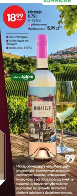 Wino różowe półwytrawne Miratejo promocja w Żabka