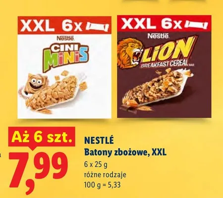 Batony zbożowe, XXL - Cini Minis promocja w Lidl