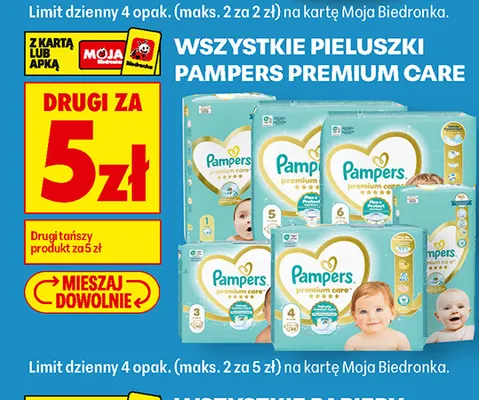 Pieluszki Pampers Premium Care promocja w Biedronka