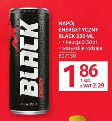 Napój energetyczny Black 250ml promocja w Selgros