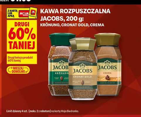 Kawa rozpuszczalna Jacobs Cronat Gold promocja w Biedronka