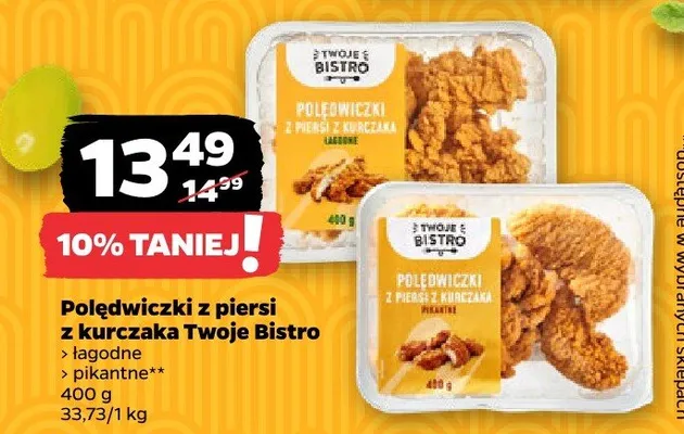 Polędwiczki z piersi z kurczaka łagodne / pikantne promocja w Netto