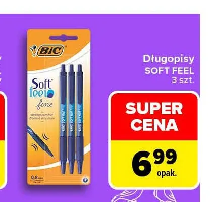 Długopisy Soft Feel Bic promocja w Carrefour