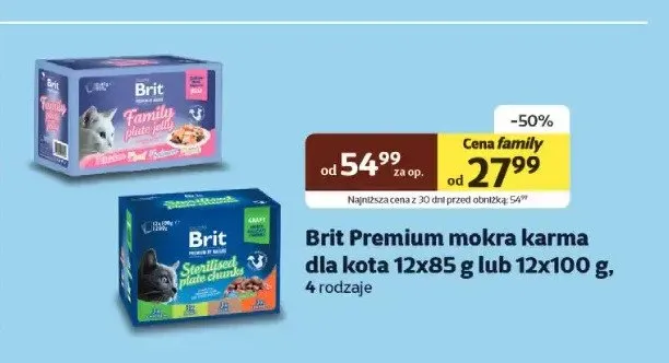 Mokra karma dla kota 12x85g lub 12x100g promocja w KAKADU