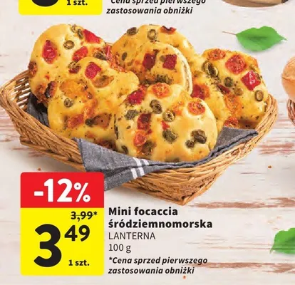 Mini focaccia śródziemnomorska Lanterna promocja w Intermarche