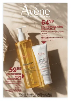 Olejek oczyszczający uzupełniający lipidy Eau Thermale Avène Xeracalm A.D promocja w Ziko Dermo
