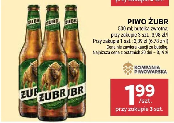 Piwo Żubr promocja w Stokrotka