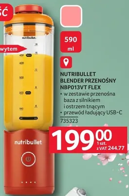 Blender przenośny NUTRIBULLET NBP013VT FLEX promocja w Selgros