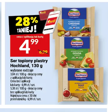 Ser topiony plastry Cheddar Hochland promocja w Twój Market